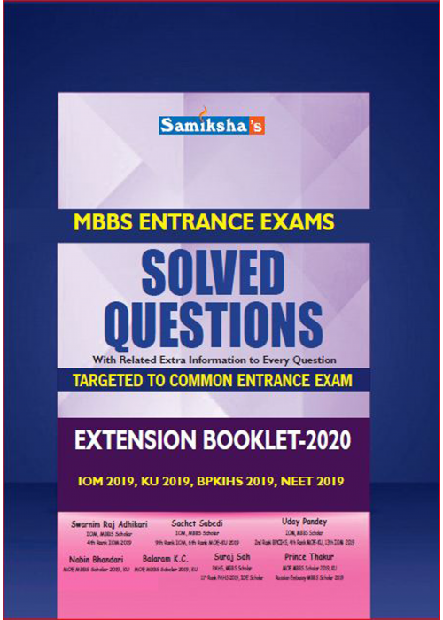 MBBS Entrance Exam Solved Questions Extension Booklet-2020(2077)